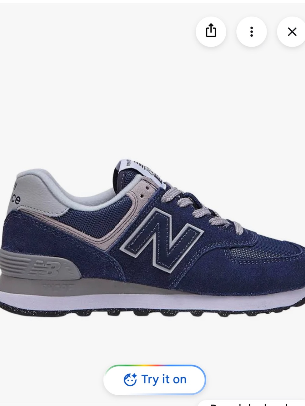 New Balance 574 Navy and Light blue Sneaker